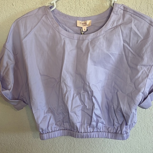 Camila coelho Alia Top in Pale Lavender crop top small - Picture 4 of 6